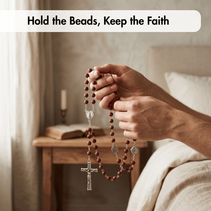 Handmade Scented Rose Petal Beads Our Lady of Fatima Rosary