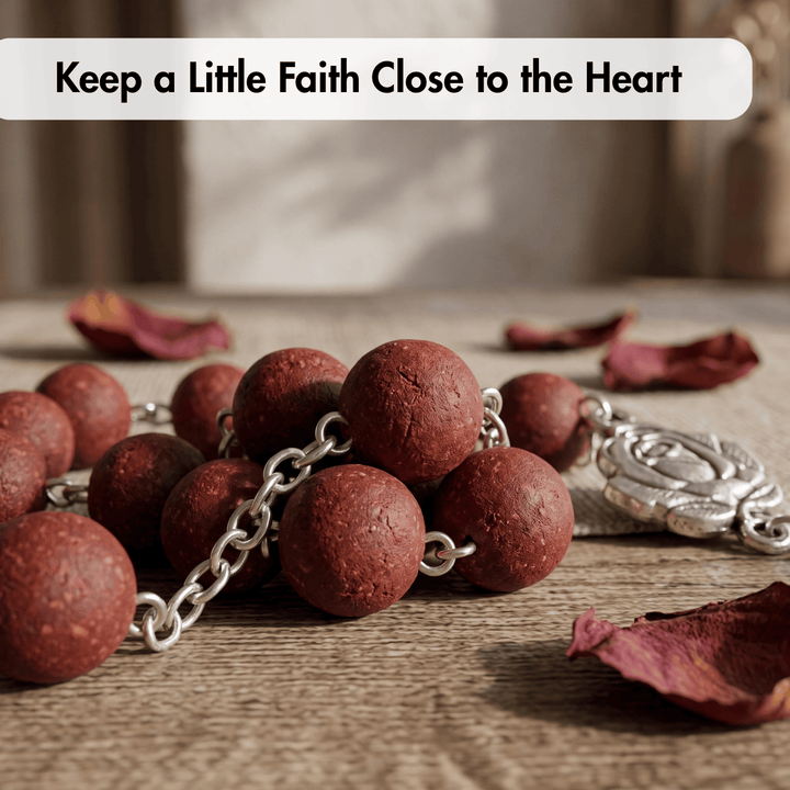 Handmade Scented Rose Petal Beads Our Lady of Fatima Rosary