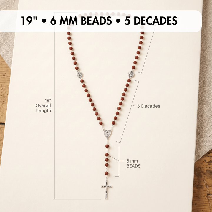 Handmade Scented Rose Petal Beads Our Lady of Fatima Rosary