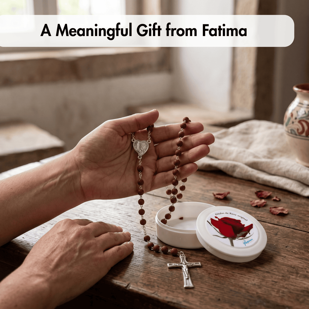 Handmade Scented Rose Petal Beads Our Lady of Fatima Rosary