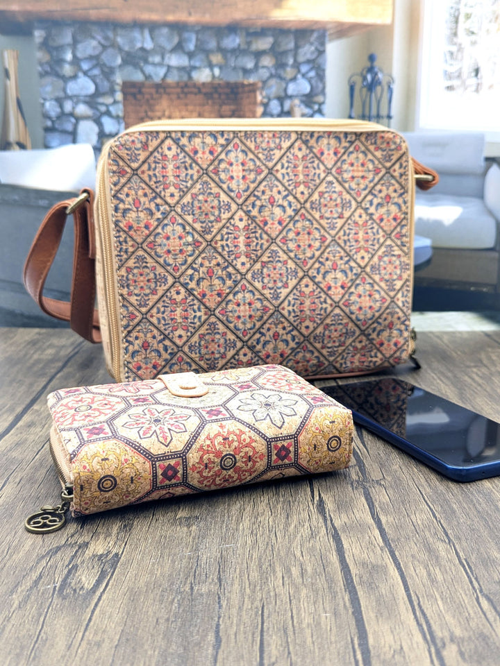 Handmade Square Portuguese Cork Shoulder Bag