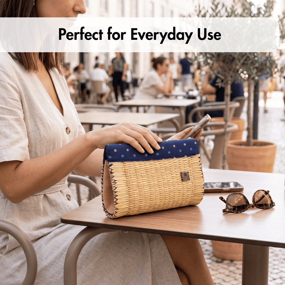 Handmade Wicker Vegan Straw Basket Clutch for Women