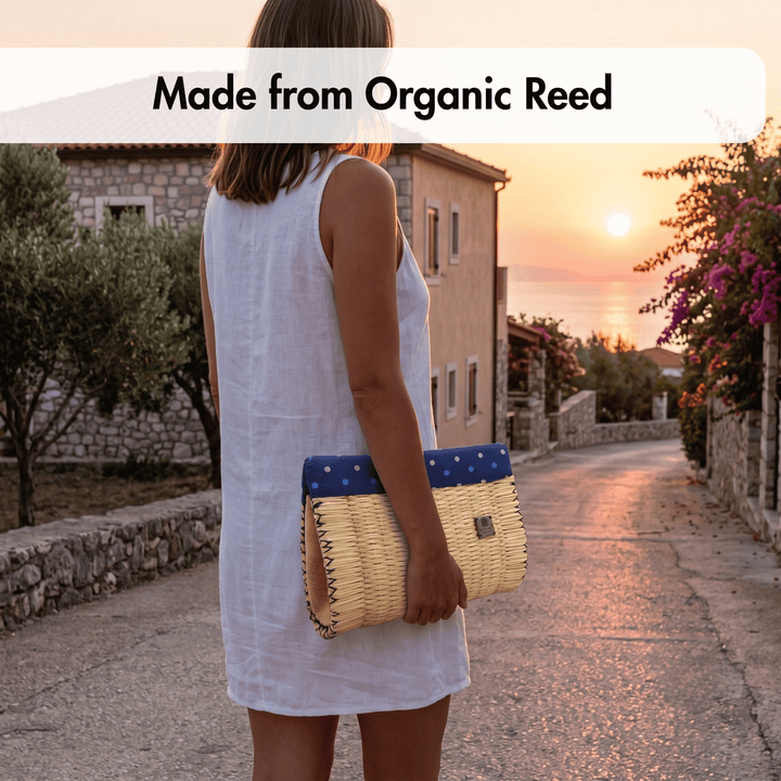 Handmade Wicker Vegan Straw Basket Clutch for Women