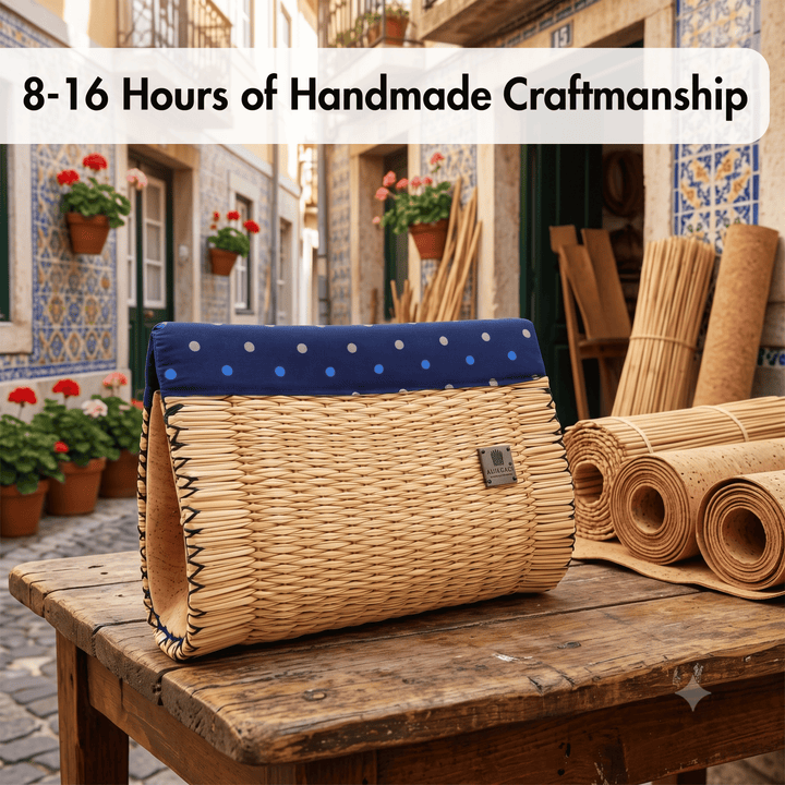 Handmade Wicker Vegan Straw Basket Clutch for Women