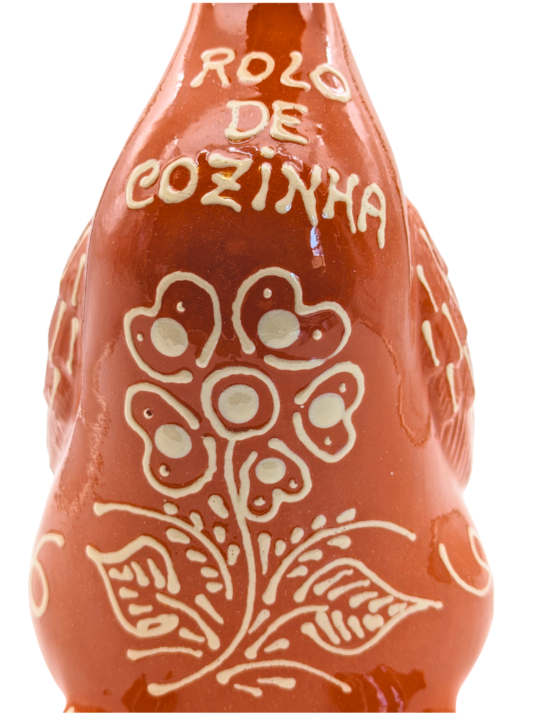 Handmade and Hand-Painted Portuguese Pottery Paper Towel Duck