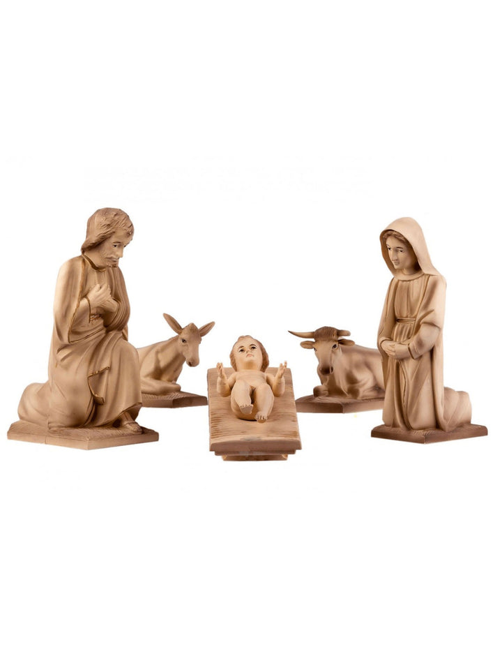 Handpainted Antique Traditional Portuguese Nativity Scene Set of 5 Pieces