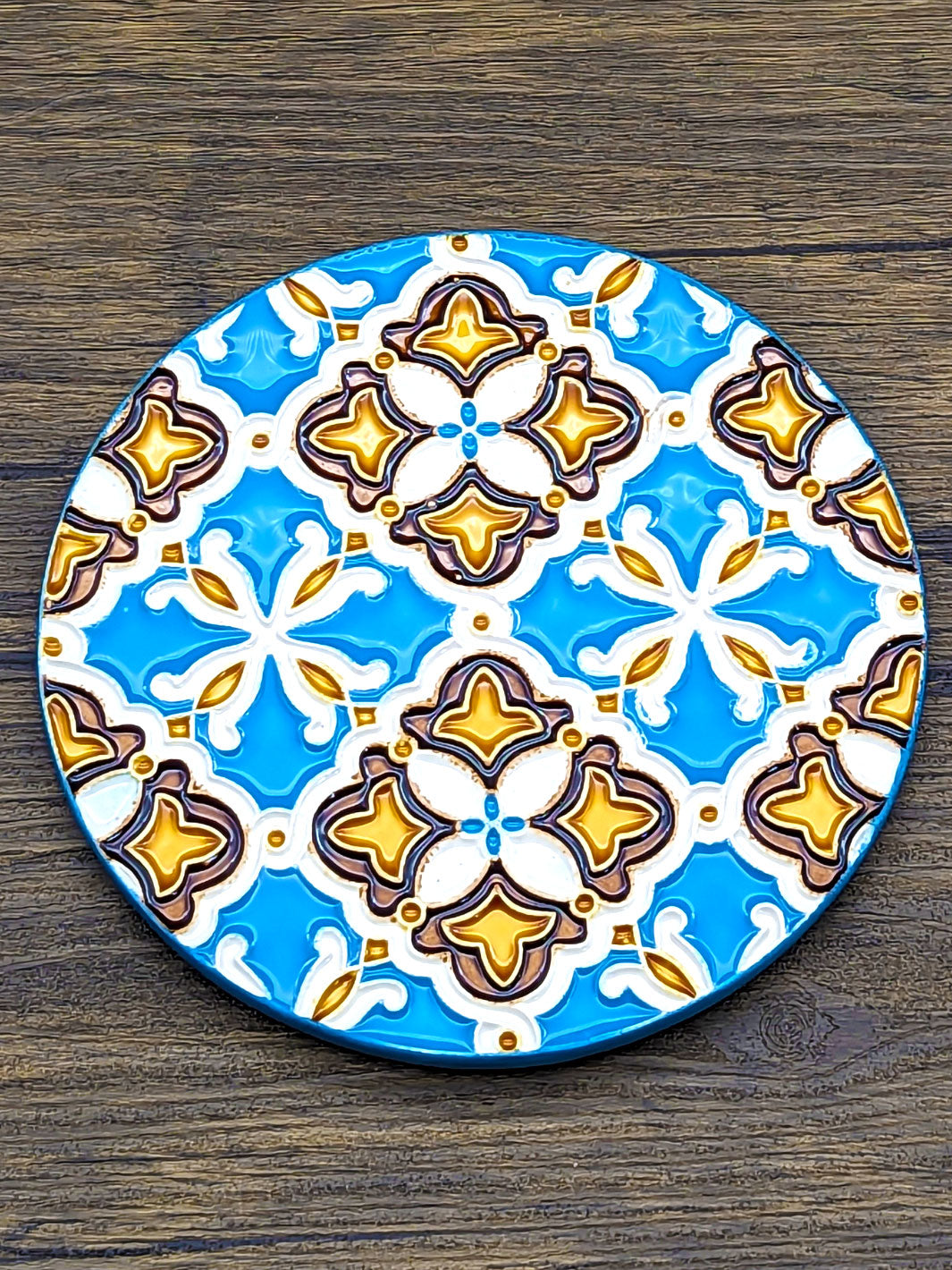 Round Set of 4 Coasters - Mexican Coaster Tile