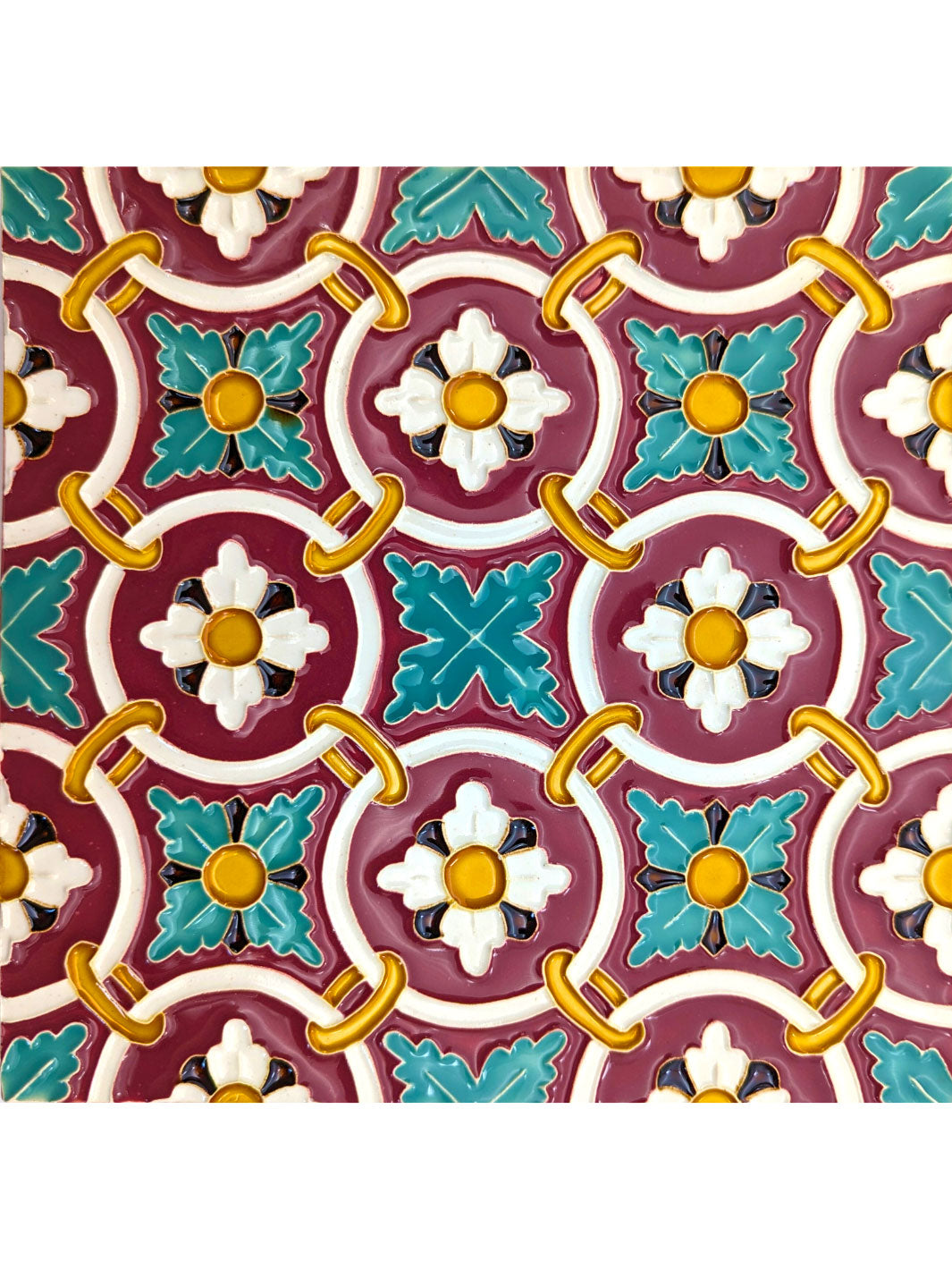 Hand painted Portuguese Ceramic Tile Square Trivet