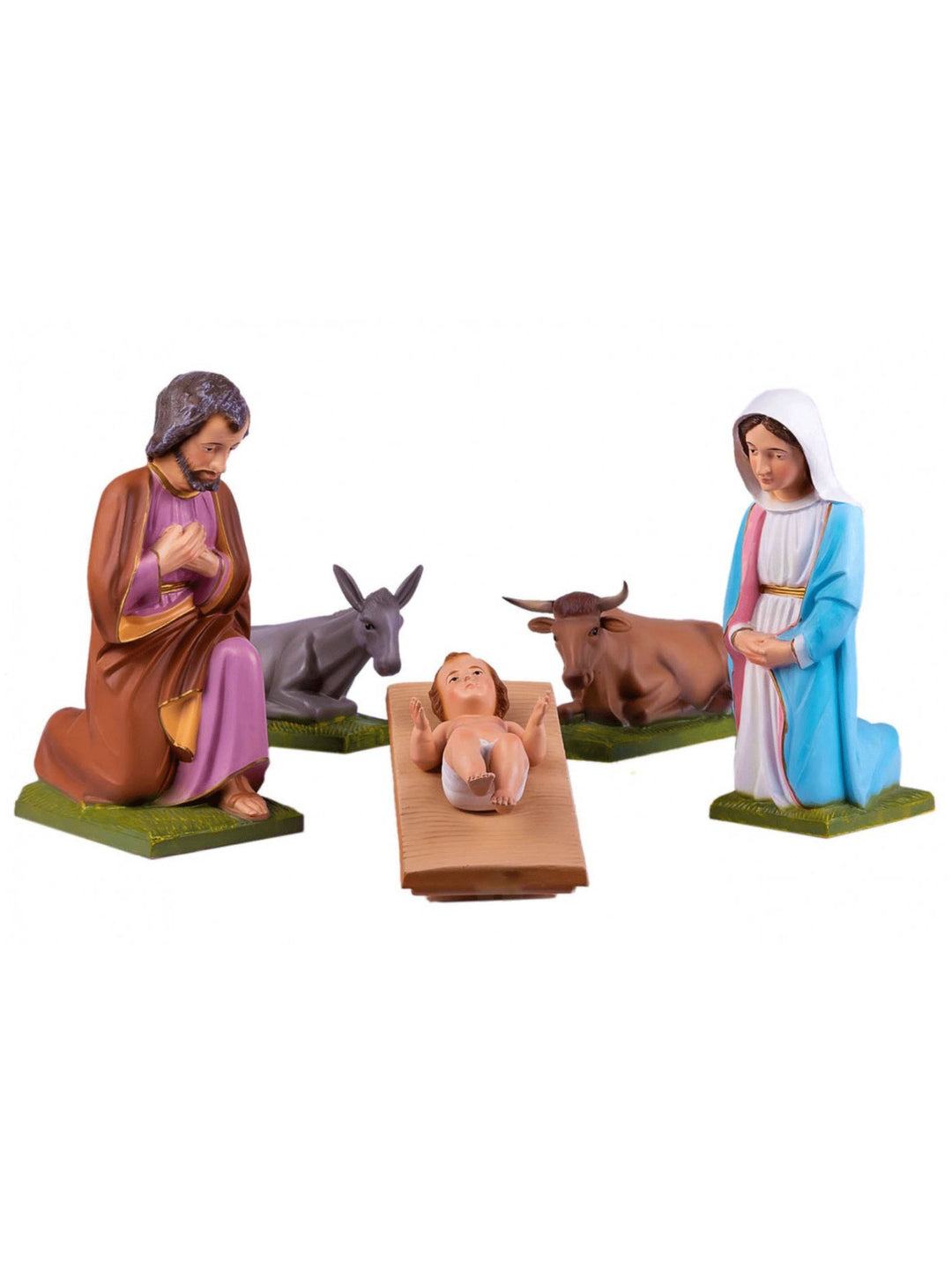 Handpainted Traditional Portuguese Nativity Scene Set of 5 Pieces