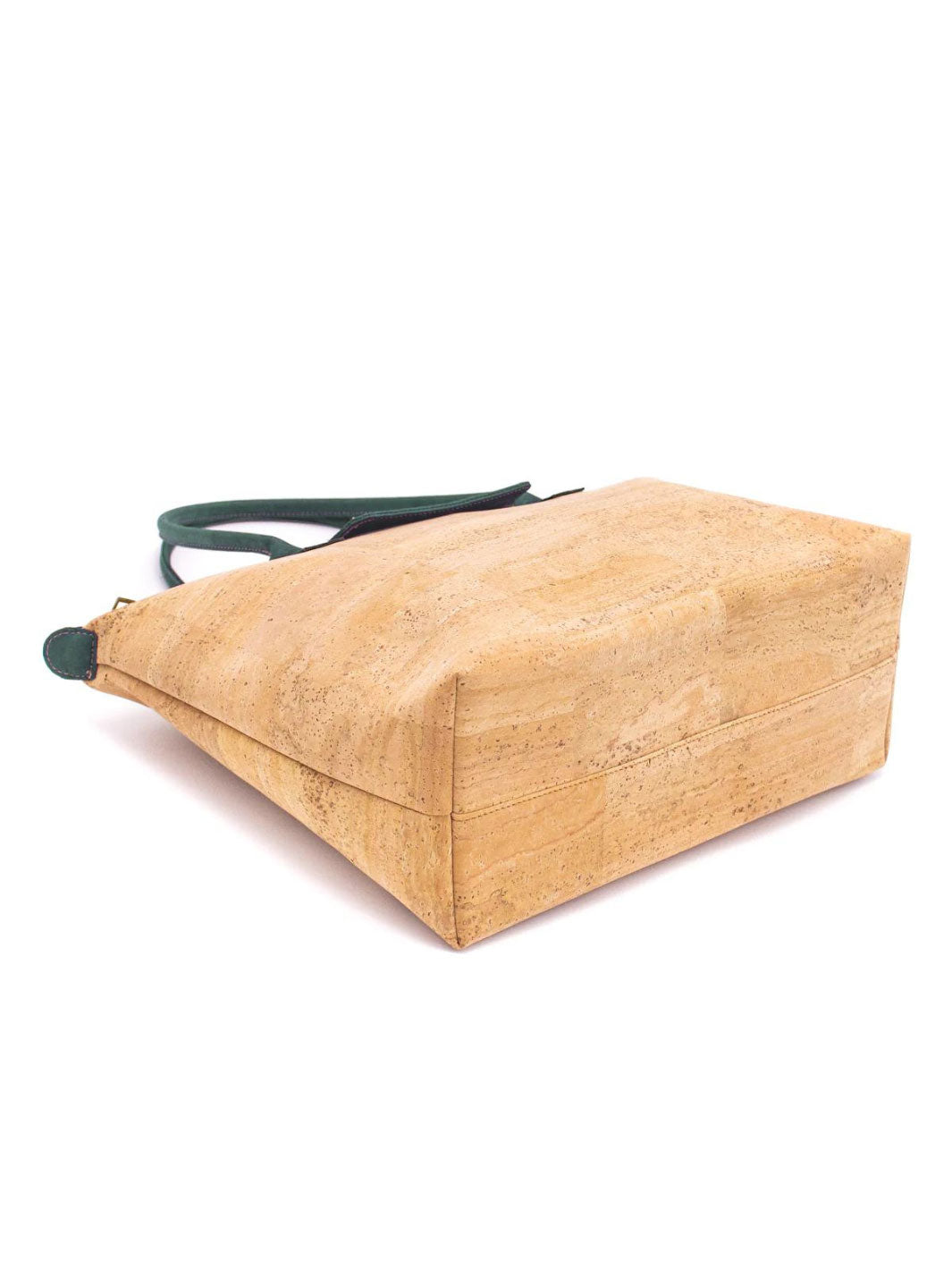 Large Handmade Green Natural Cork Handbag for Women