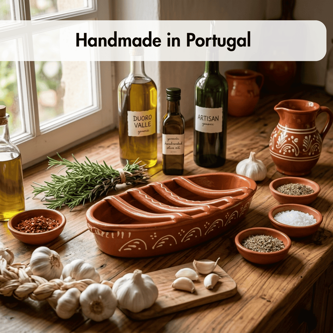 Large Traditional Portuguese Pottery Terracotta Clay Sausage Roaster