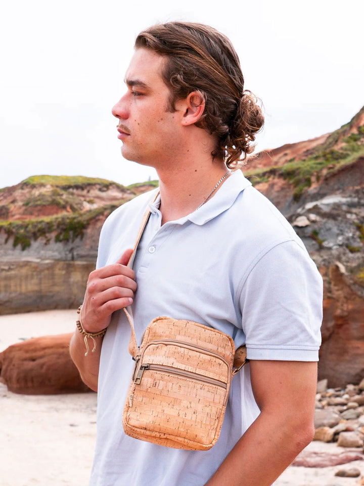 Natural Portuguese Cork Messenger Bag