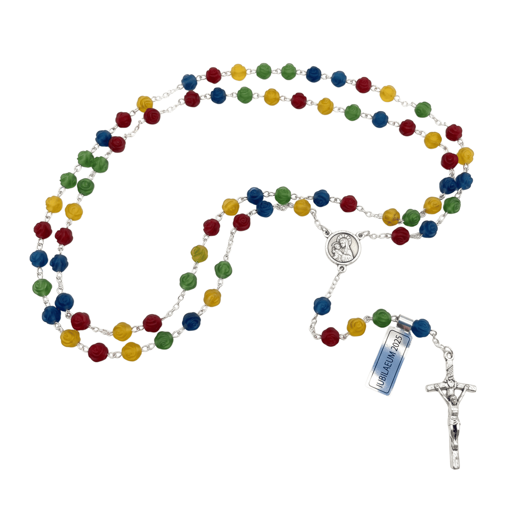 Multicolored Acrylic Beads Jubilee Rosary 2025