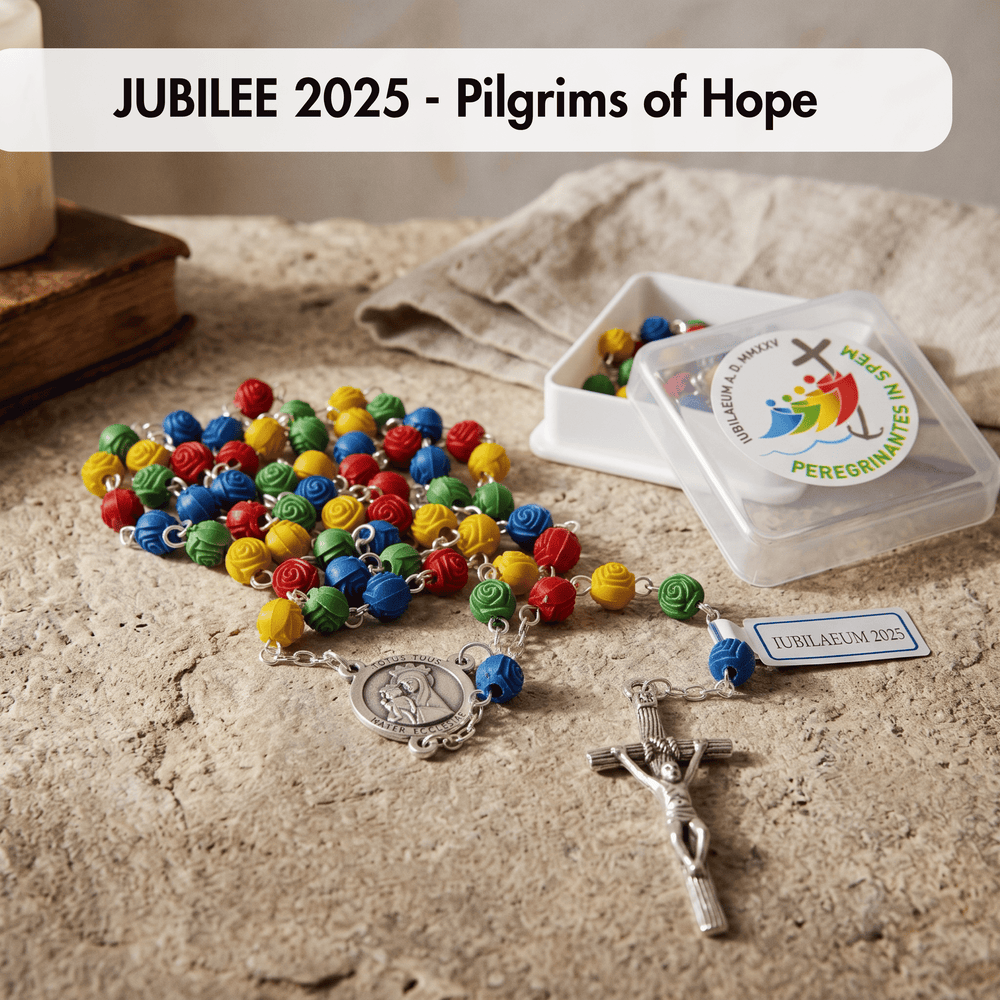Multicolored Acrylic Beads Jubilee Rosary 2025