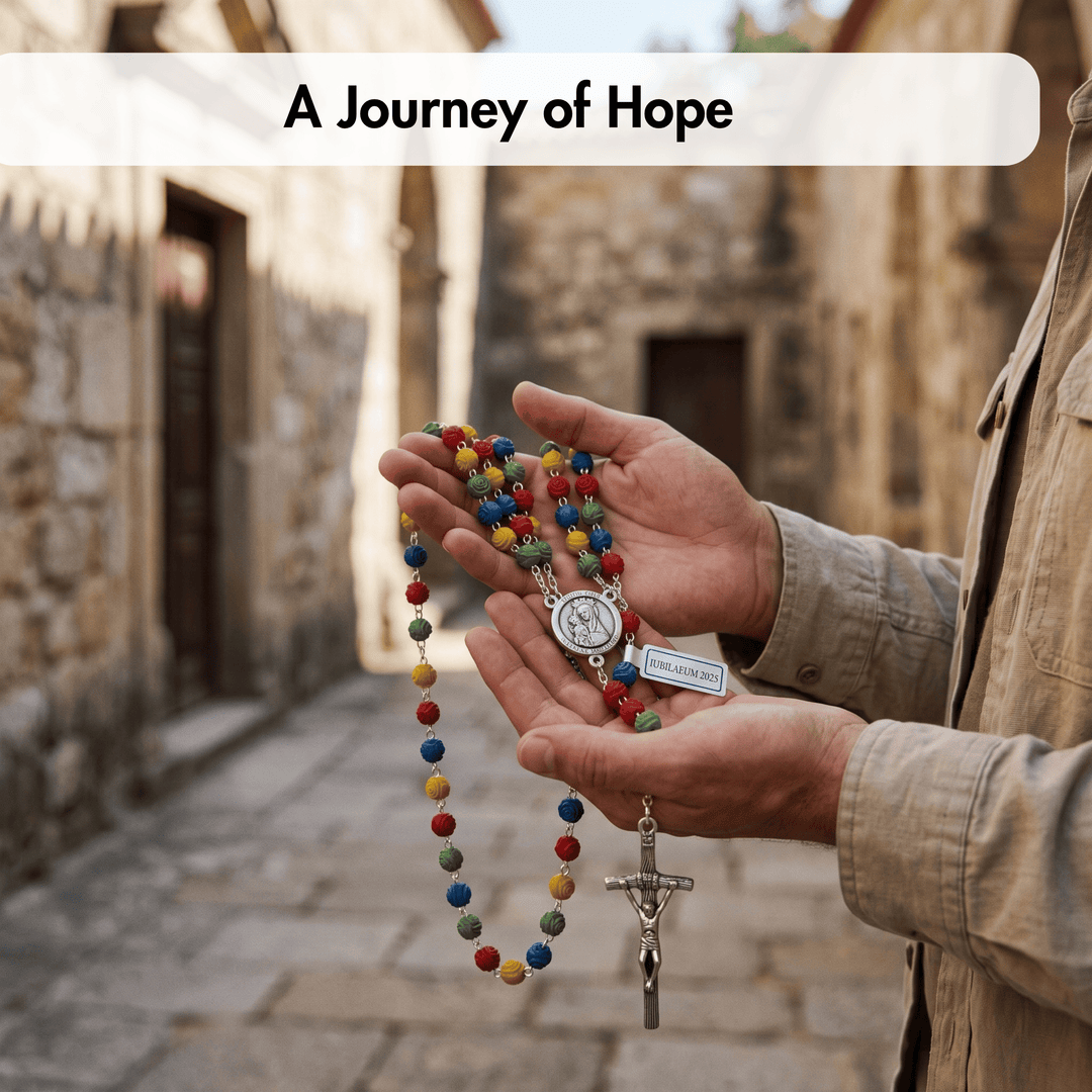 Multicolored Acrylic Beads Jubilee Rosary 2025