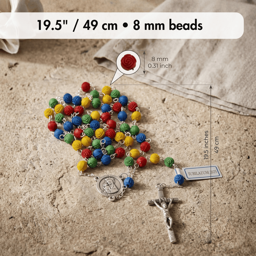 Multicolored Acrylic Beads Jubilee Rosary 2025