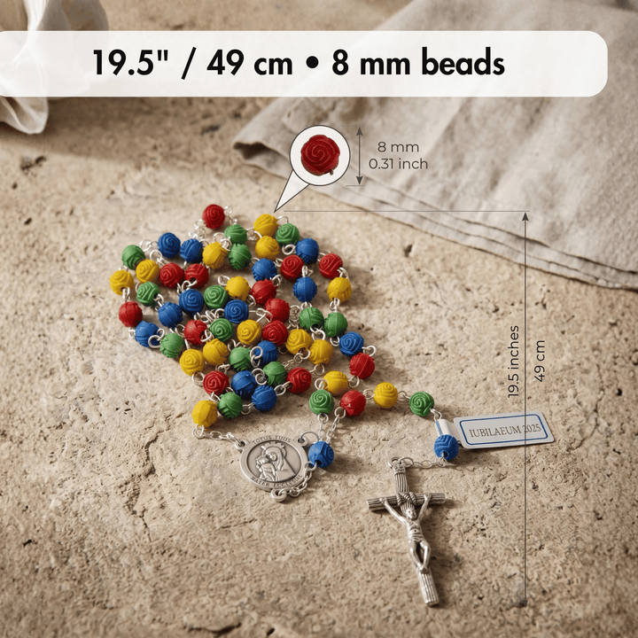 Multicolored Acrylic Beads Jubilee Rosary 2025