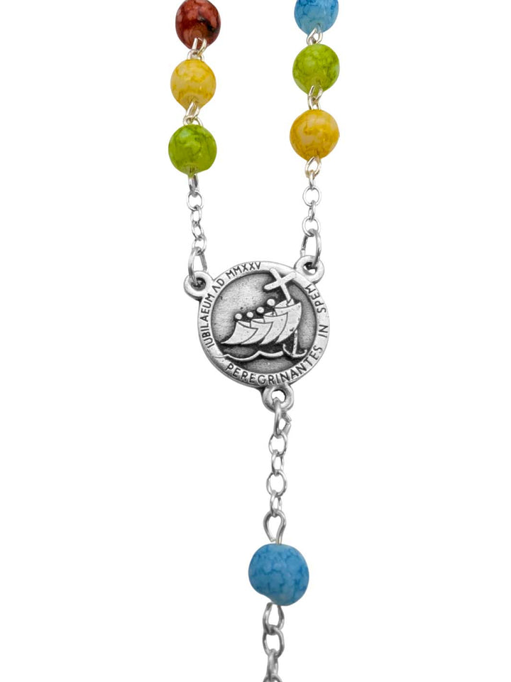 Multicolored Glass Beads Jubilee Rosary 2025