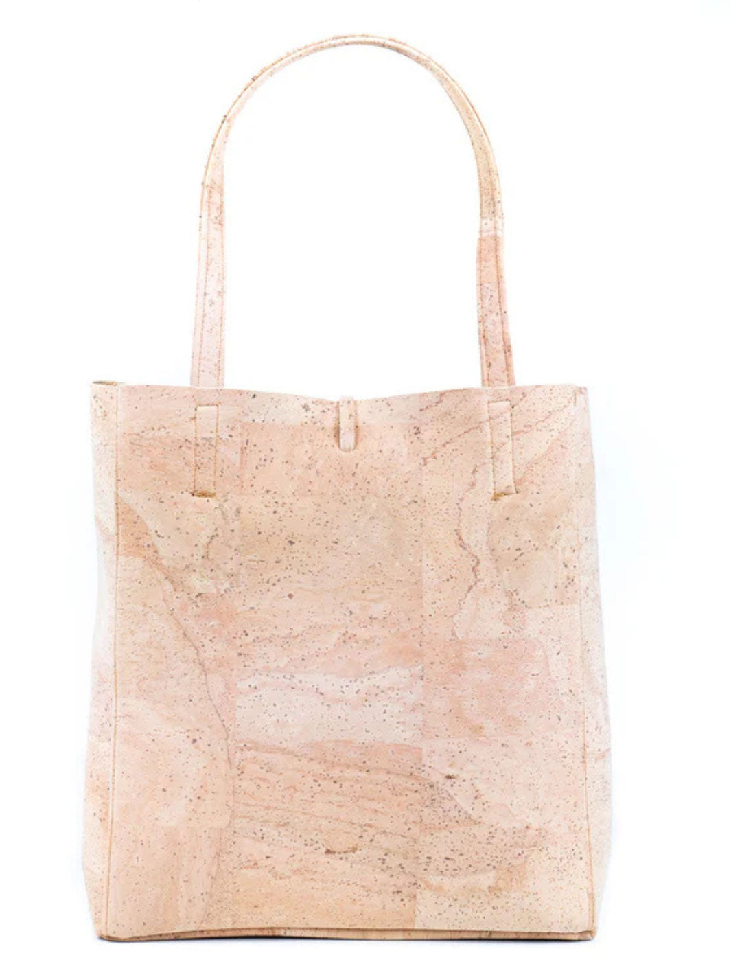 Beige tote bag on a white background
