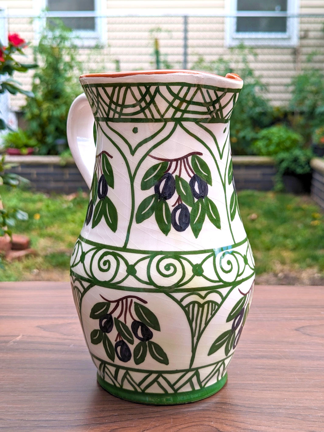 Olives Collection - Handcrafted Portuguese Pottery Clay Pitcher
