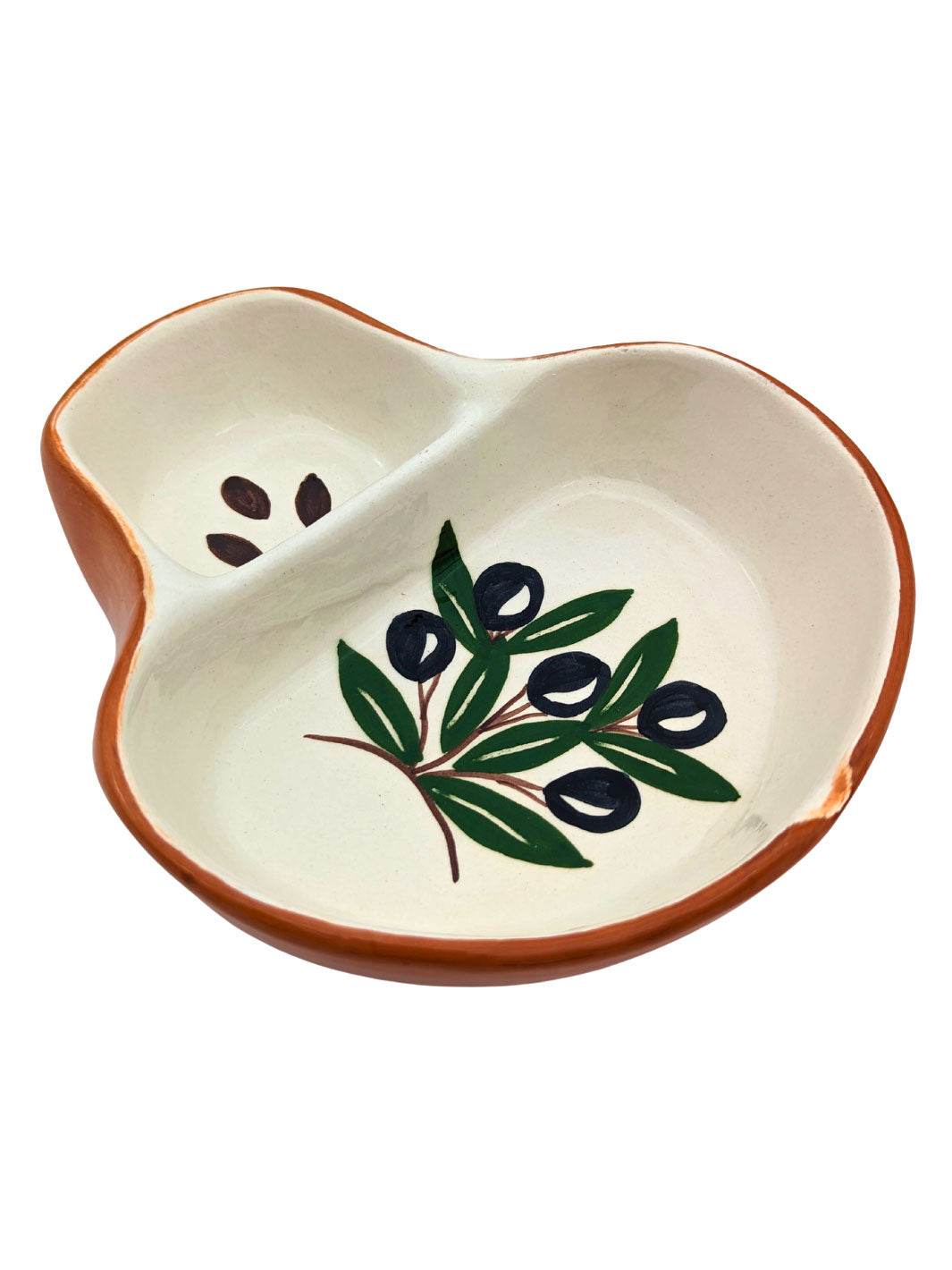 Olives Collection - Portuguese Pottery Olive Bowl with Pit Holder