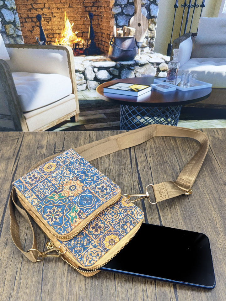 Portuguese Cork Crossbody Phone Wallet for Women