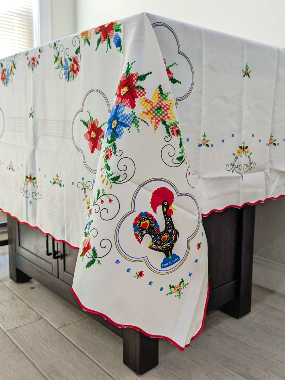 Portuguese Cross Stitch Inspired Tablecloth