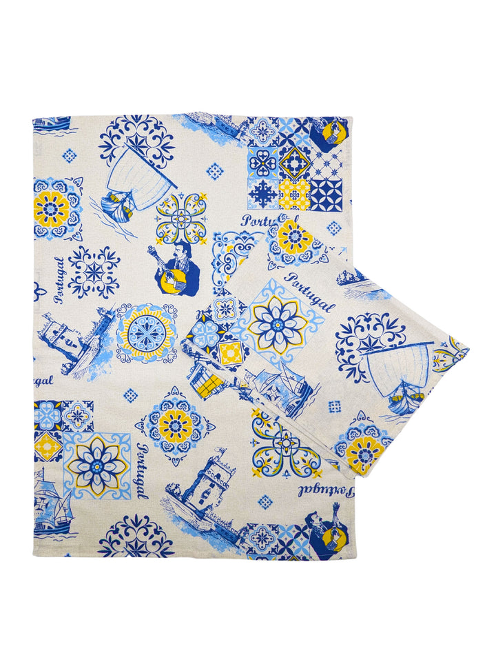 Portuguese Dish Towels Set of 2 - Tiles of Portugal Collection