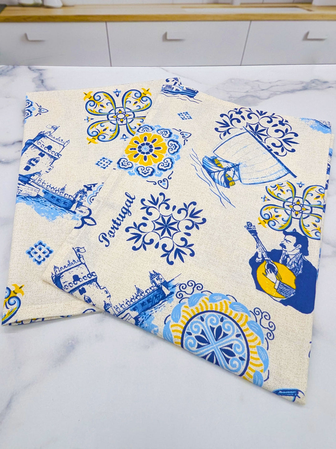 Portuguese Dish Towels Set of 2 - Tiles of Portugal Collection