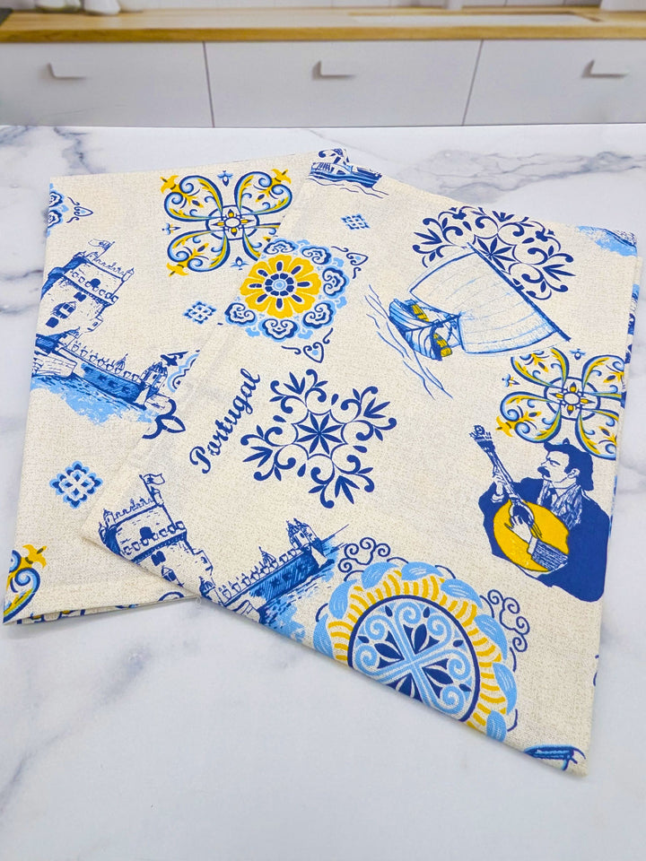 Portuguese Dish Towels Set of 2 - Tiles of Portugal Collection
