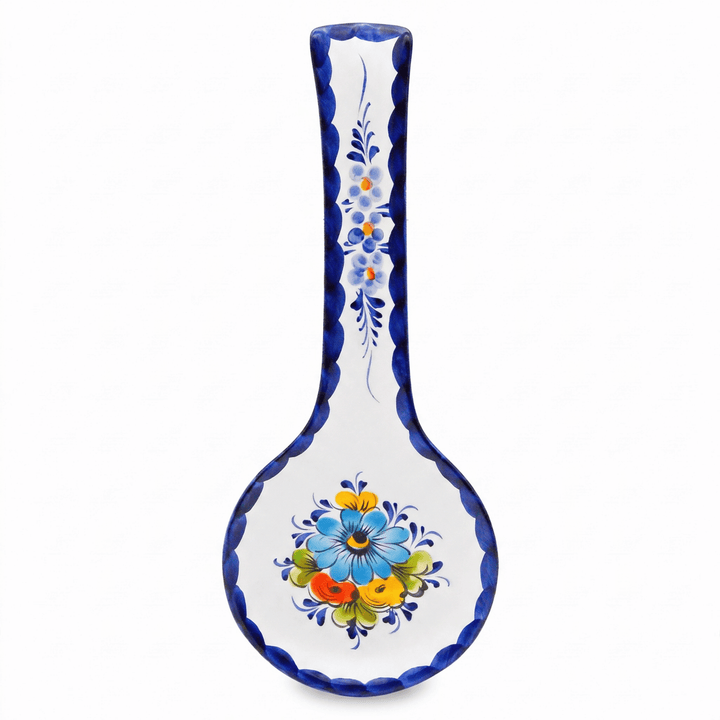 Portuguese Pottery Alcobaça Ceramic Hand Painted Kitchen Spoon Rest for Stove Top