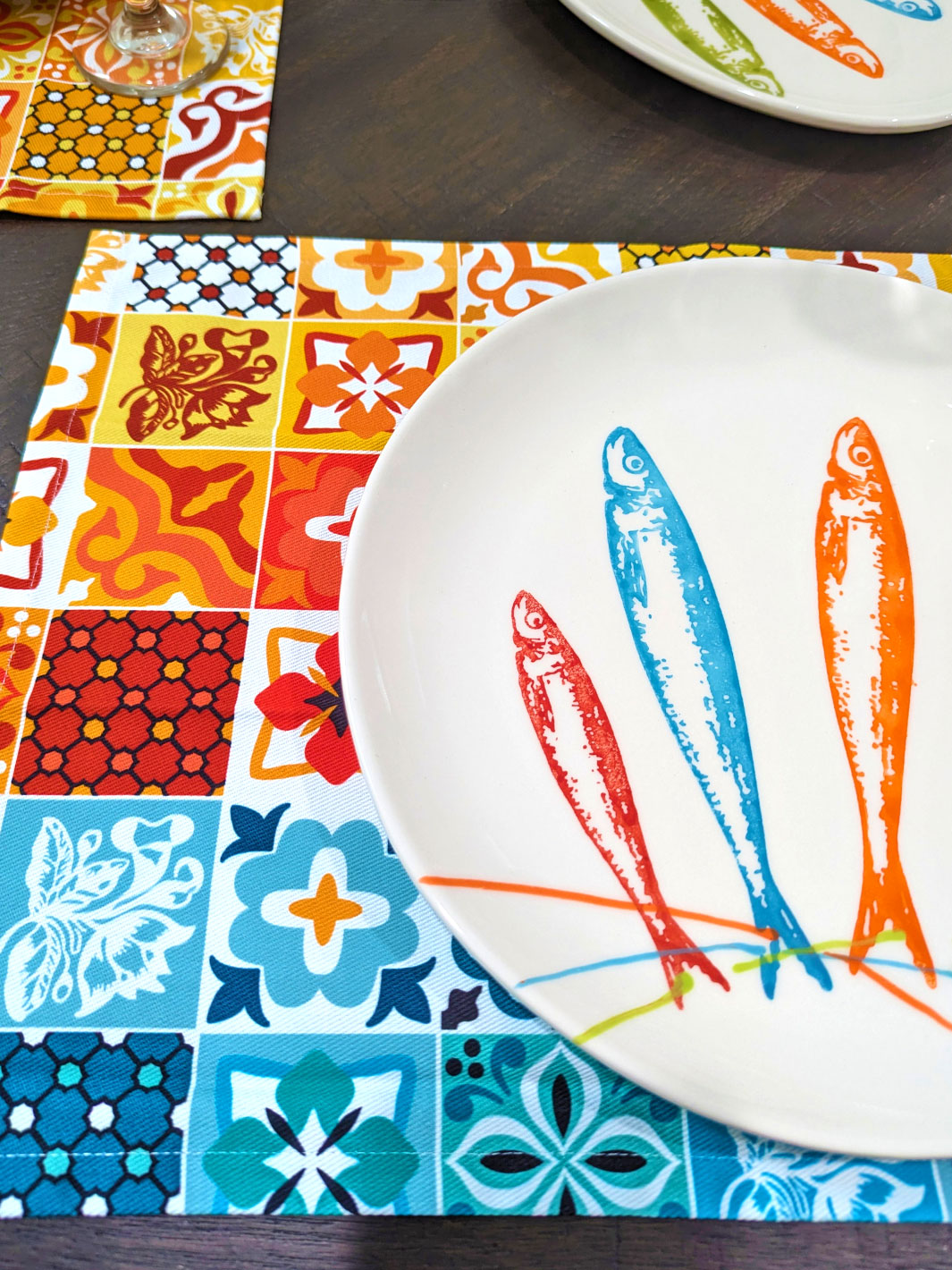 Portuguese Pottery Ceramic Dinner Plate - POP Sardines