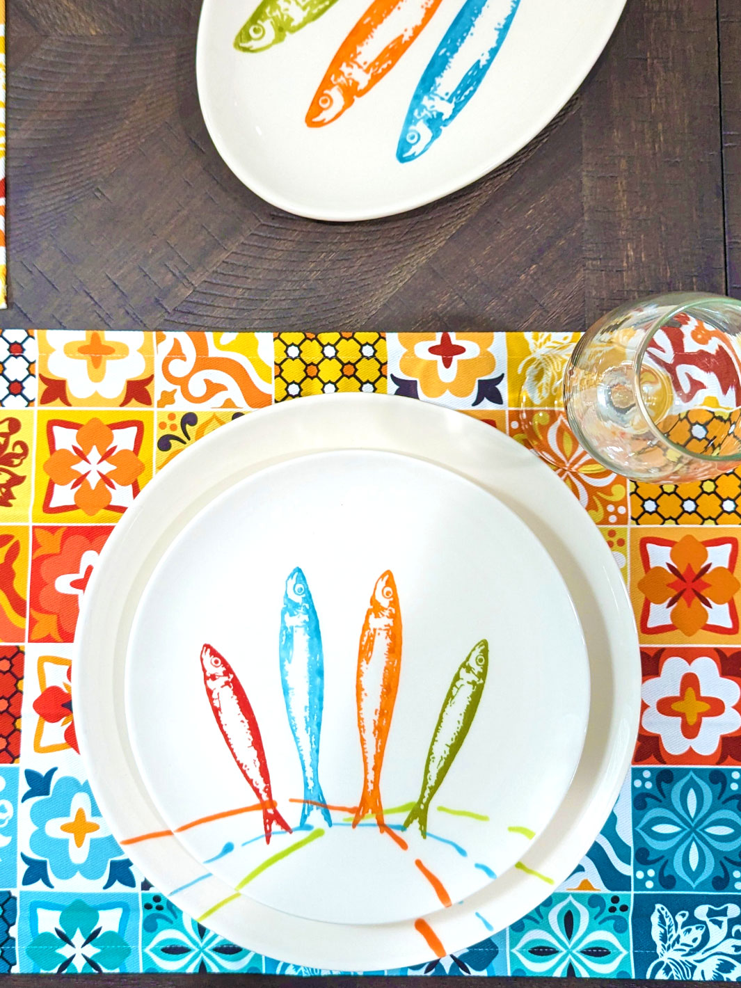 Portuguese Pottery Ceramic Dinner Plate - POP Sardines