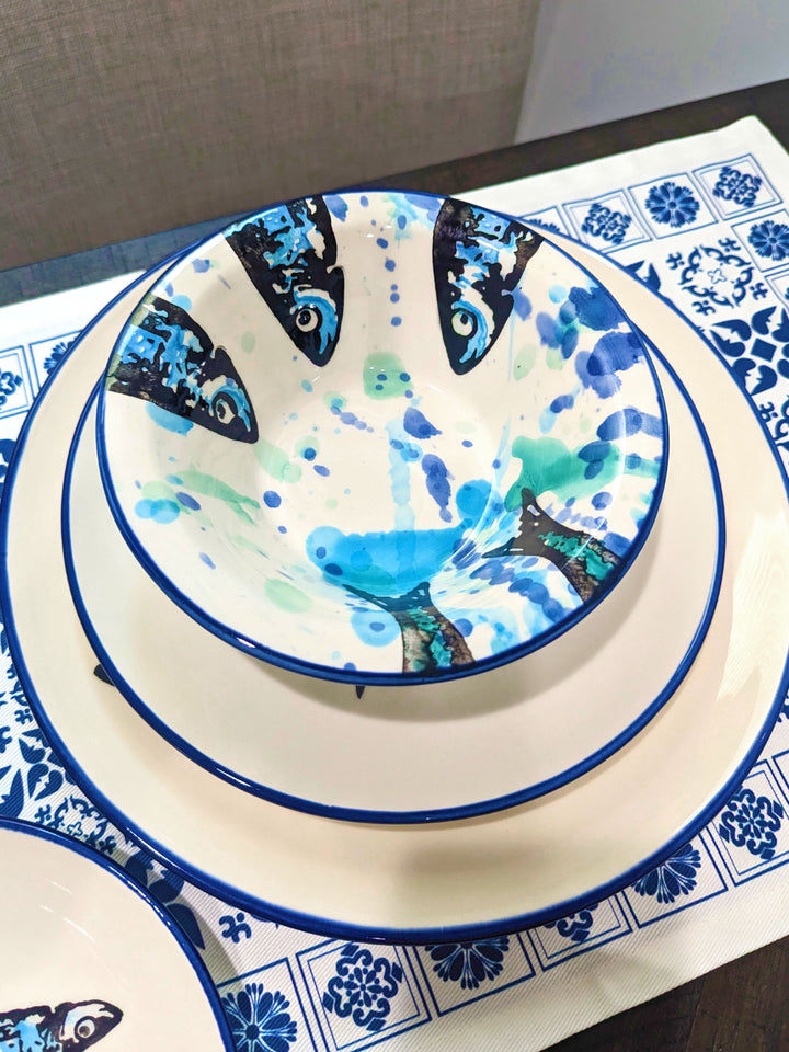 Portuguese Pottery Ceramic Soup Bowl – Splash Sardines