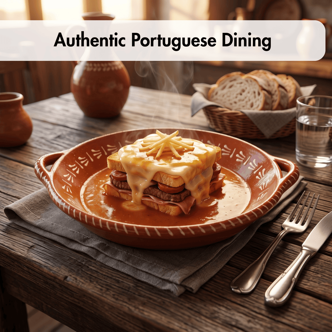 Portuguese Pottery Glazed Terracotta Clay Skillet Dinner Plate - Set of 4