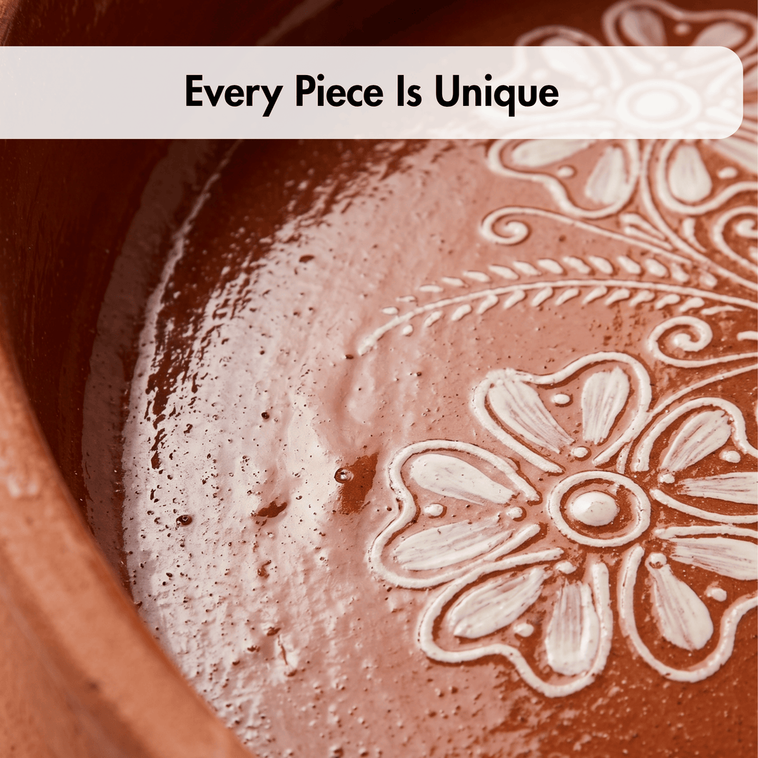 Portuguese Pottery Glazed Terracotta Oval Clay Baking Pan for Oven