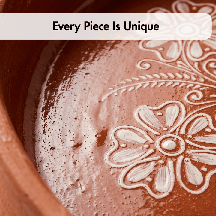 Portuguese Pottery Glazed Terracotta Oval Clay Baking Pan for Oven