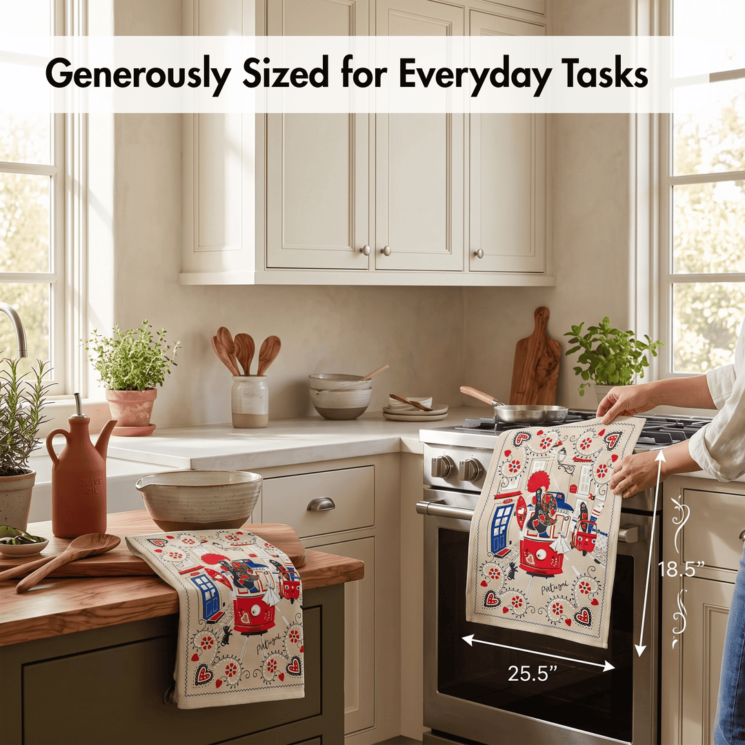 Portuguese Rooster Dish Towels Set of 2