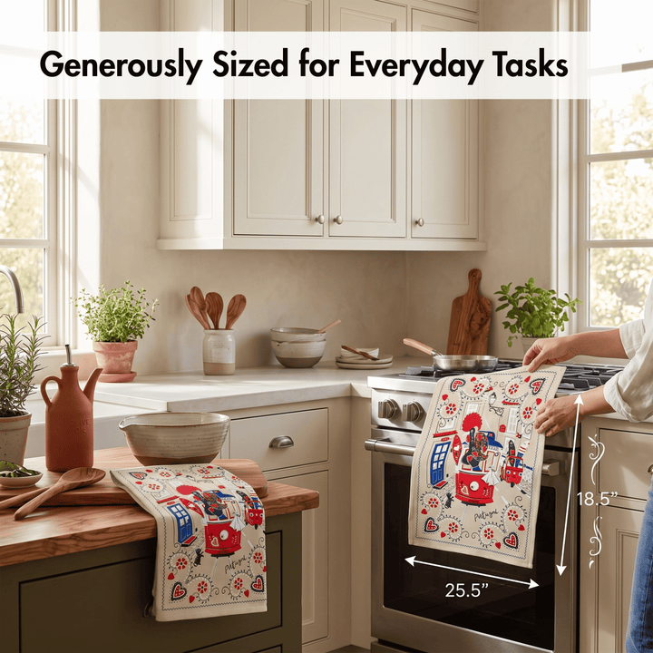 Portuguese Rooster Dish Towels Set of 2