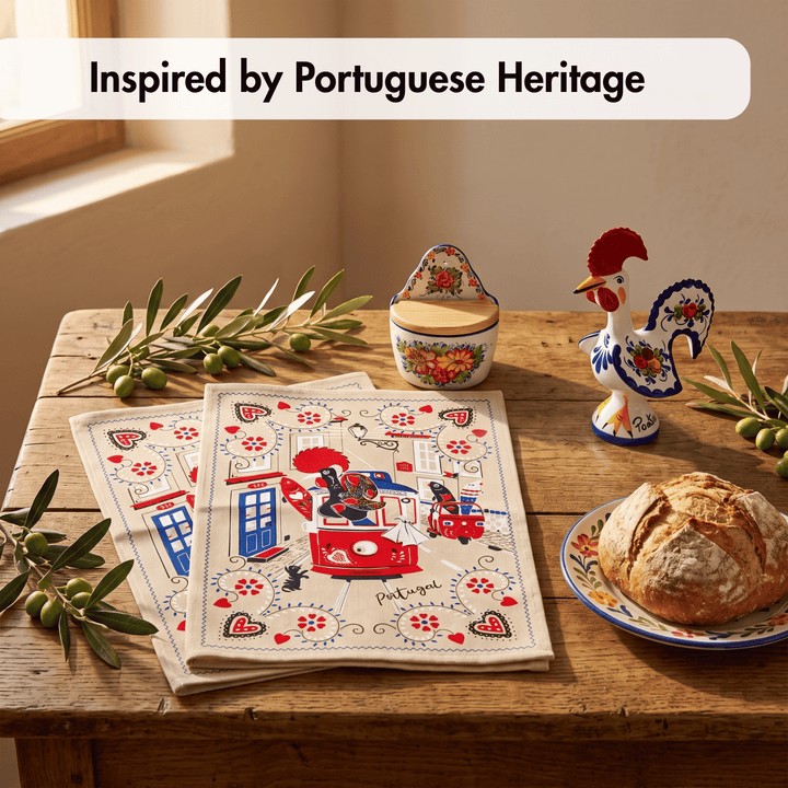 Portuguese Rooster Dish Towels Set of 2