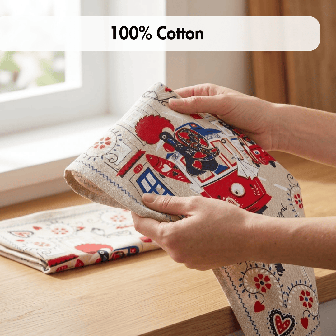 Portuguese Rooster Dish Towels Set of 2