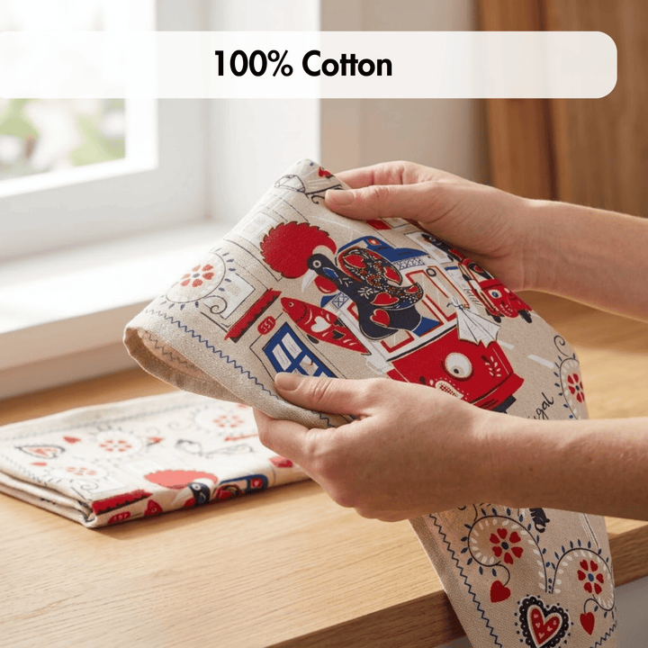 Portuguese Rooster Dish Towels Set of 2