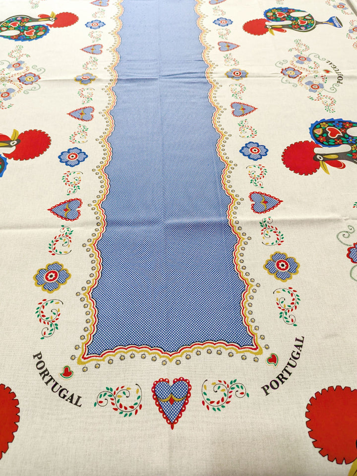 Portuguese Rooster and Viana Embroidery Tablecloth