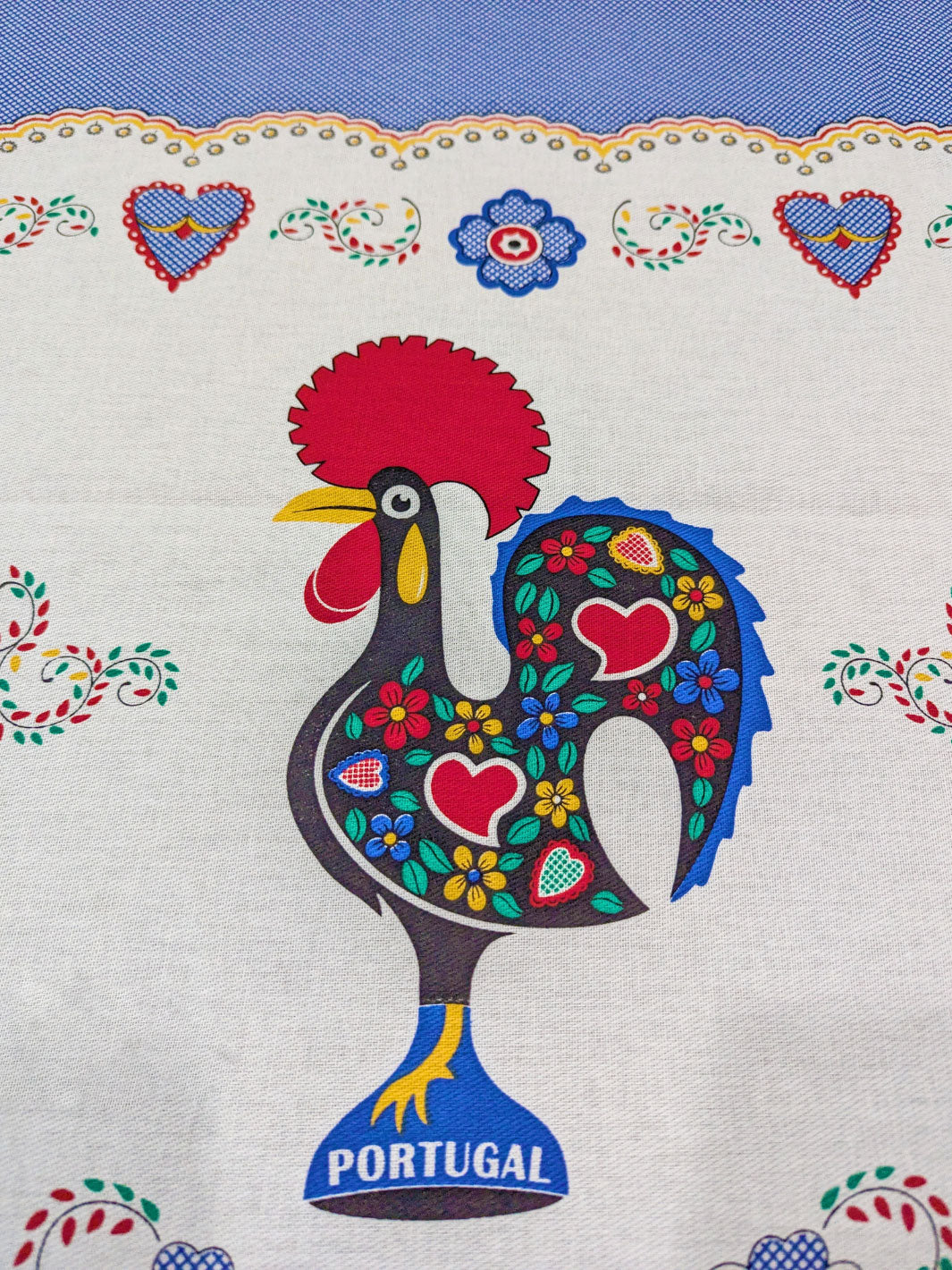 Portuguese Rooster and Viana Embroidery Tablecloth