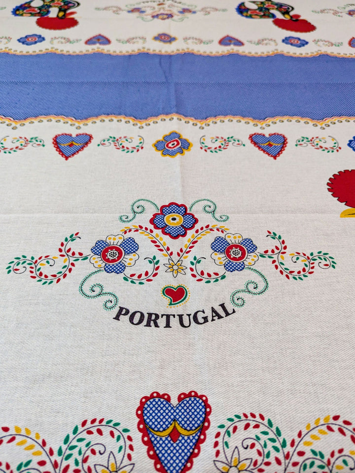 Portuguese Rooster and Viana Embroidery Tablecloth