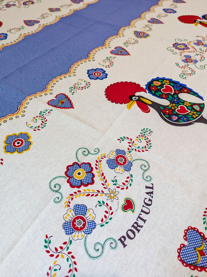 Portuguese Rooster and Viana Embroidery Tablecloth