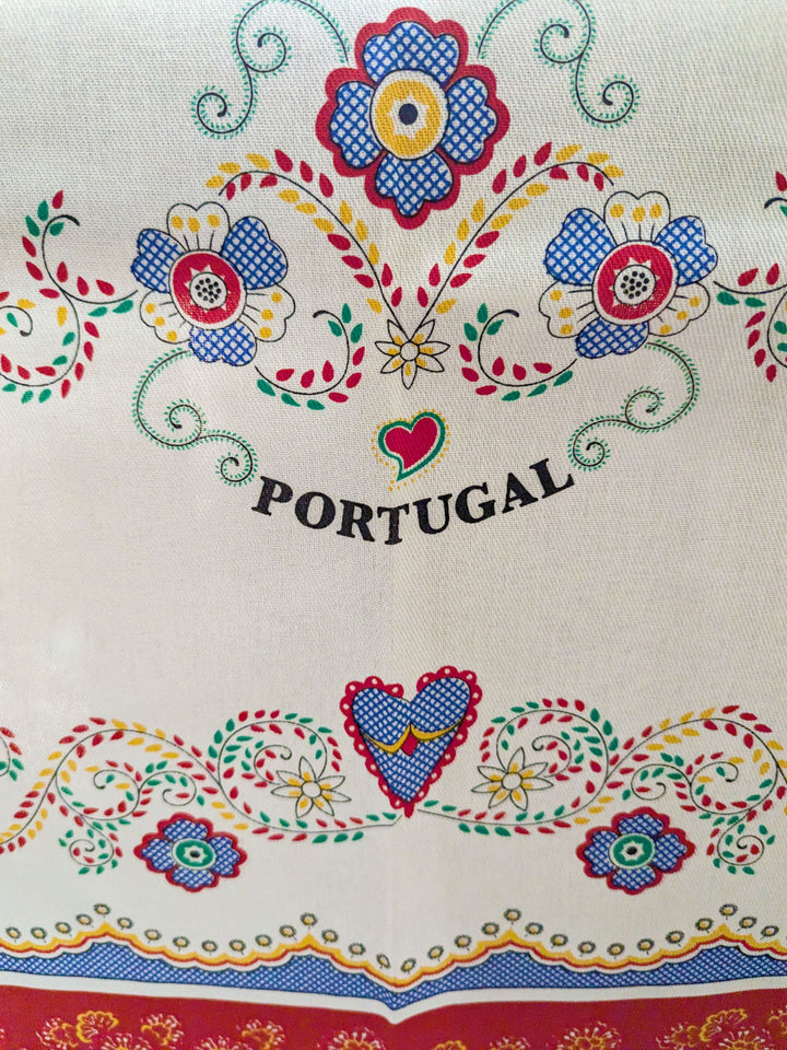 Portuguese Rooster and Viana Embroidery Tablecloth