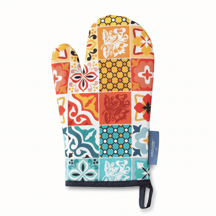 Portuguese Tiles POP Pattern Multicolored Oven Mitt