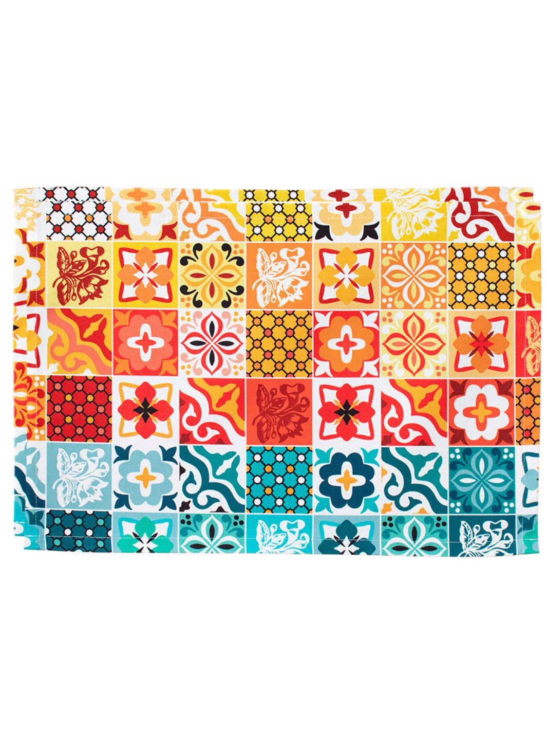 Portuguese Tiles POP Pattern Multicolored Placemats - Set of 2