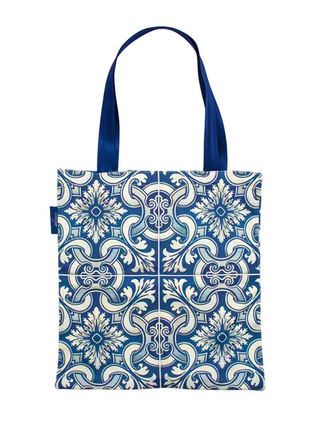 Portuguese Tiles Pattern Cotton Shopping Bag